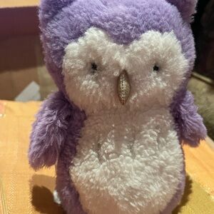 FAO Schwarz Purple and White Plush Owl